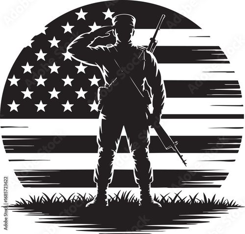 silhouette of a man with a sword