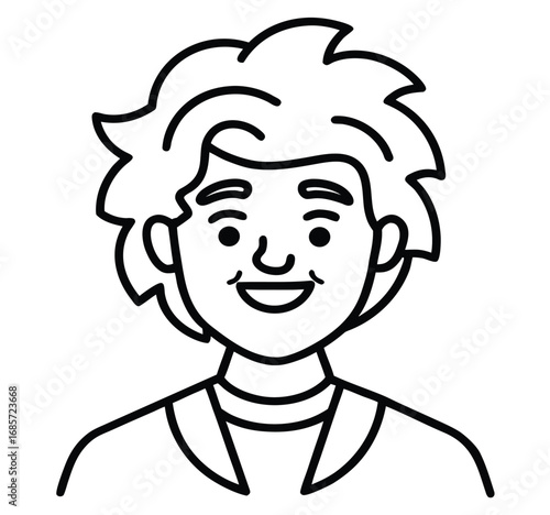 Cartoon chef character of a smiling man wearing a hat vector illustration