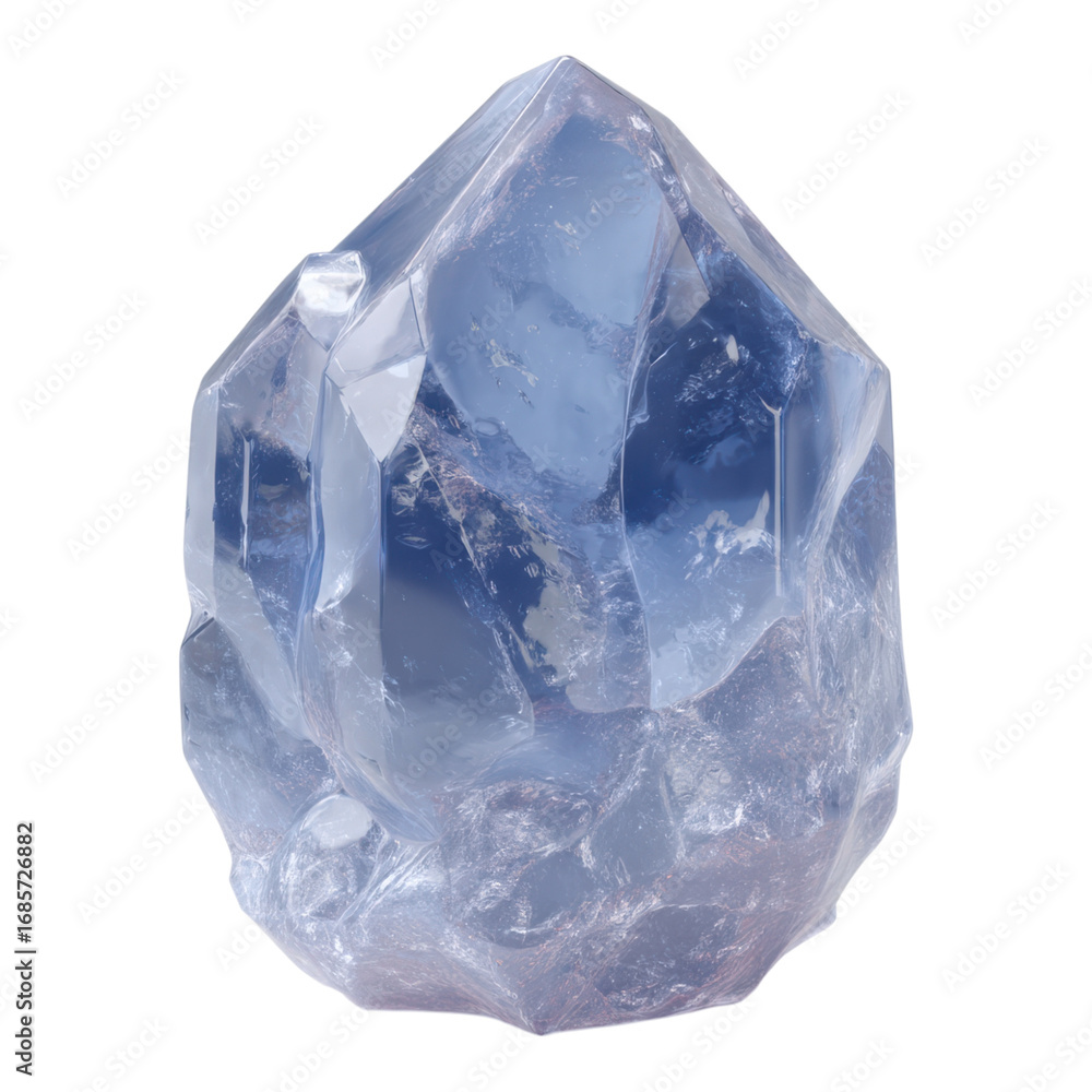 Obraz premium Clear Quartz Crystal Formation with Unique Geometric Structure