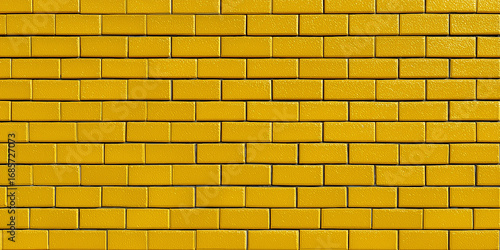 Yellow Brick Road - Wizard of Oz Themed Backgorund texture or wallpaper. Golden brick pattern. Running Bond. Standard.