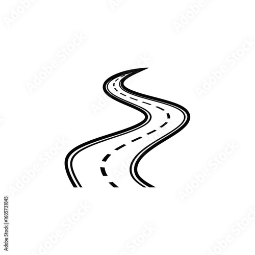 winding road path journey travel destination.