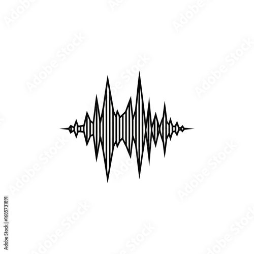Abstract Sound Wave Graphic Design Element.