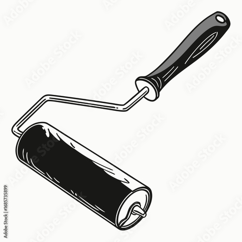 roller brush vector illustration