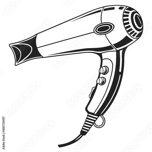 hair dryer vector