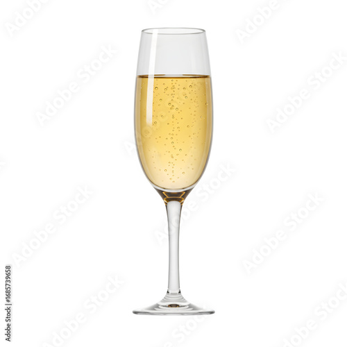 champagne flute isolated on white