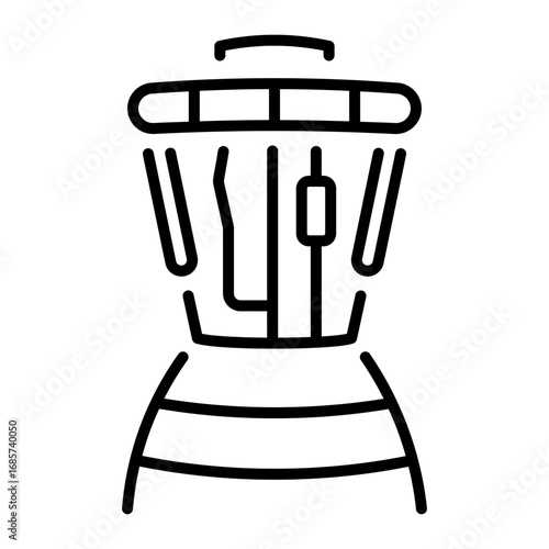 An outline style icon depicting rocket nozzle