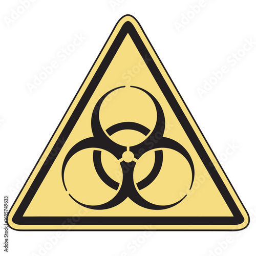 Triangular biohazard symbol