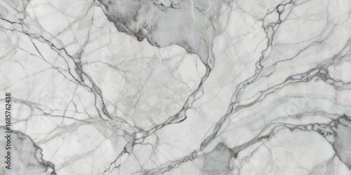 Panoramic white Carrera stone marble texture background. White and grey floor ceramic counter texture stone slab smooth tile background.	
