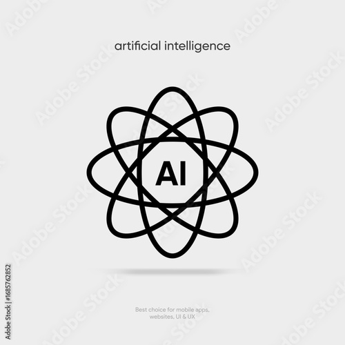 Generate AI button symbol. Artificial intelligence sign button. Machine learning generator and generate text and image press button prompt. Magic stars symbol. Chat brain assistant