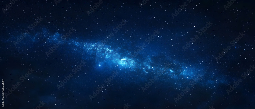 Fototapeta premium Galaxy Stars Universe: Cosmos Night Scape with Mystical Nebula and Milky Way Starlight