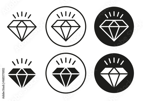 Values icon set in black filled and outlined style. suitable for UI designs