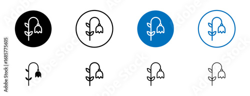 Wilted flower icons set. vector illustration