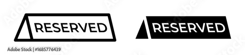 Reserved icons set. vector illustration