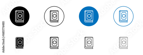 Quran kareem icons set. vector illustration