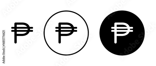 Philippine currency icons set. vector illustration