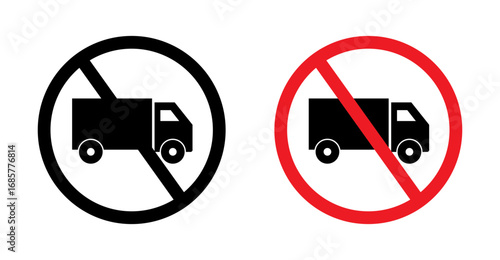 No truck sign set. vector illustration