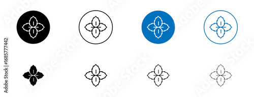 Mint icons set. vector illustration