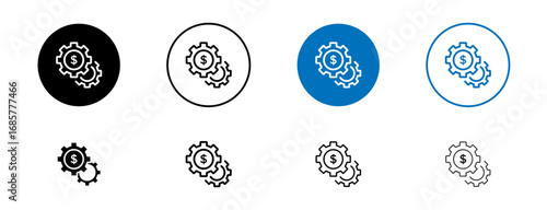 Money processes icons set. vector illustration