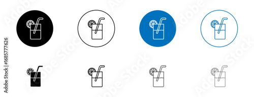 Lemonade icons set. vector illustration