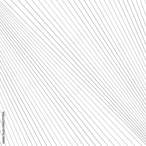 Diagonal striped illustration. Repeated grey slanted lines on white background. Surface pattern design with linear ornament. Disco lights motif. Stripes wallpaper. Angle rays. Pinstripes vector art.
