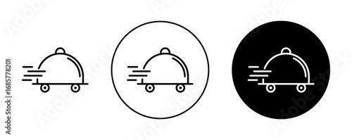 Food delivery icons set. vector illustration