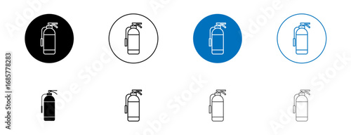 Fire extinguisher icons set. vector illustration