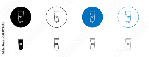 Eye cream icons set. vector illustration