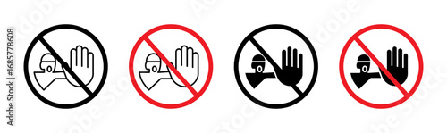 Do not enter sign set. vector illustration