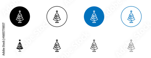 Christmas tree icons set. vector illustration