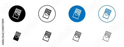 Chocolate icons set. vector illustration