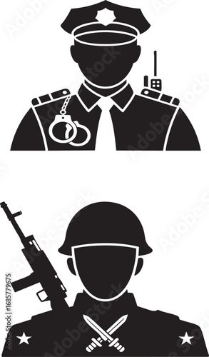vector illustration of a soldier