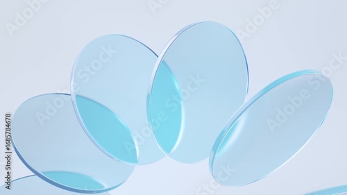 White 3d glass abstract background. Clean and simple minimal motion texture. Light shiny template for business presentation. Seamless loop.