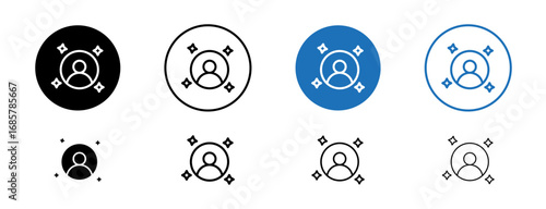 Immune system support icons set in black and blue colors on white background