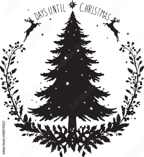 Christmas holidays countdown with 