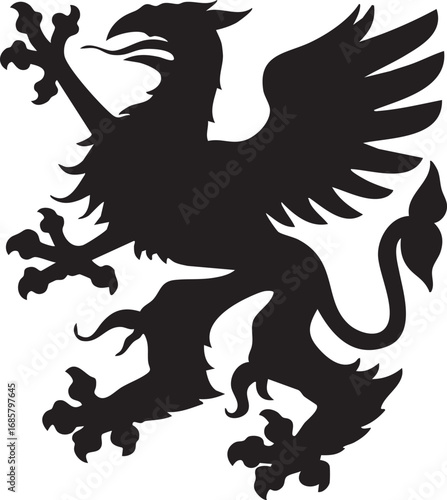 heraldic eagle with wings
