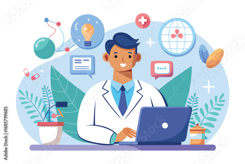 Healthcare professional using technology to enhance patient care and research