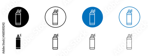Air freshener icons set in black and blue colors on white background