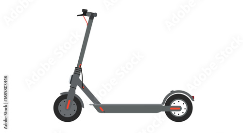 Minimalist electric scooter design on white background