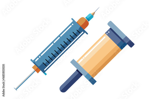 Syringes in a medical context showing different types and uses for healthcare