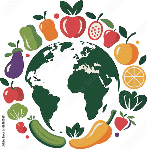 Global Harvest A Colorful World of Fruits and Vegetables Around the Earth