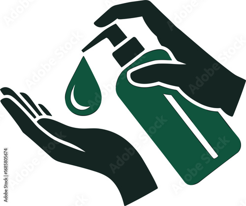 Hand Sanitizer Dispenser Hygiene and Cleanliness Vector Illustration