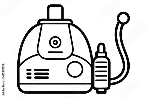 Illustration of a modern home appliance for efficient cleaning tasks