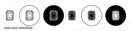 Rectangular diamond icons set in black and blue colors on white background