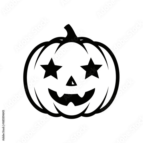 Vector art of pumpkin with star eyes is a fun and spooky halloween decoration for your home or office party