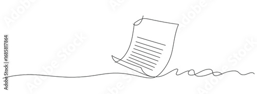 Continuous One-Line Drawing of a Crumpled Piece of Paper
