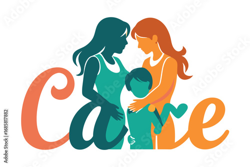 Embracing love and care among family members during a joyful moment together