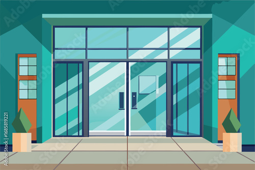 Modern entrance of a contemporary building captured during daylight