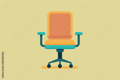 Office chair design featuring modern colors and ergonomic features for workspace comfort