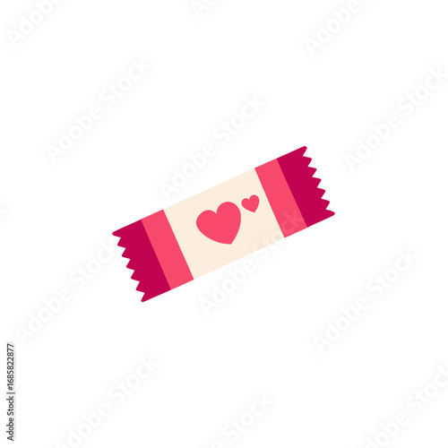 Pink Candy Bar Icon for Valentine’s Day, Love, and Sweet Dessert Design