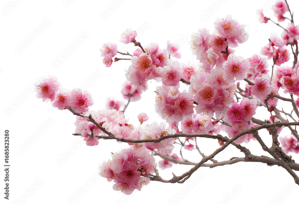 Obraz premium Close-up of delicate pink blossoms on branches (2)